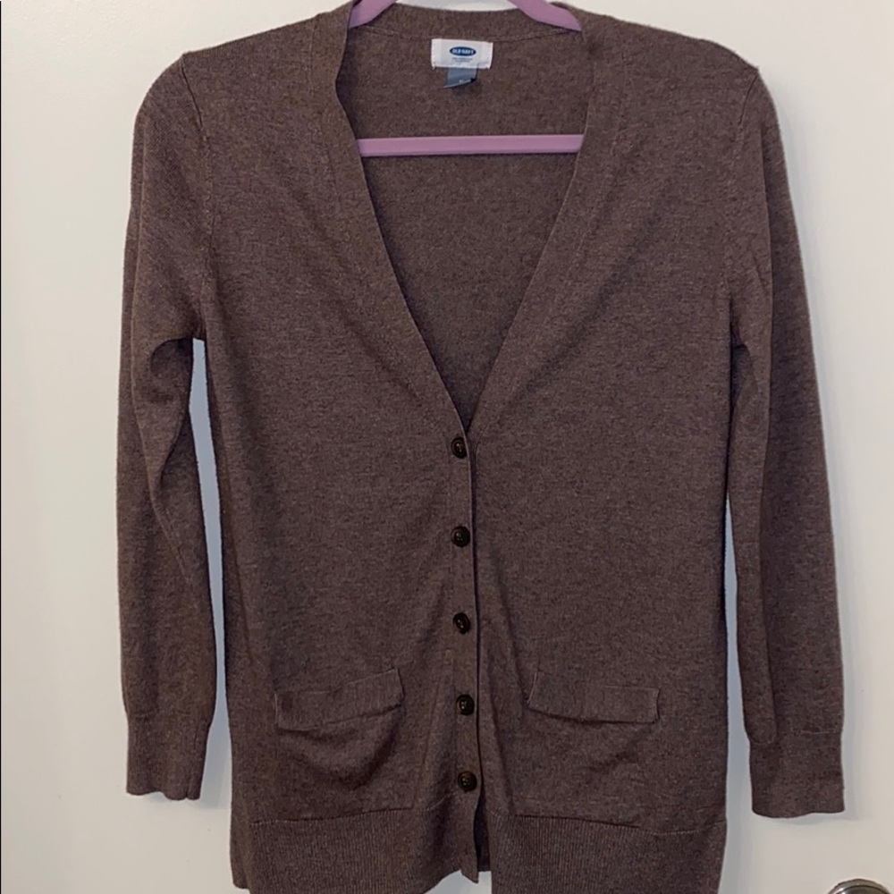 Brown simple Cardigan